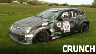 This Is What Happens When You Roll A Cadillac Over A Wall